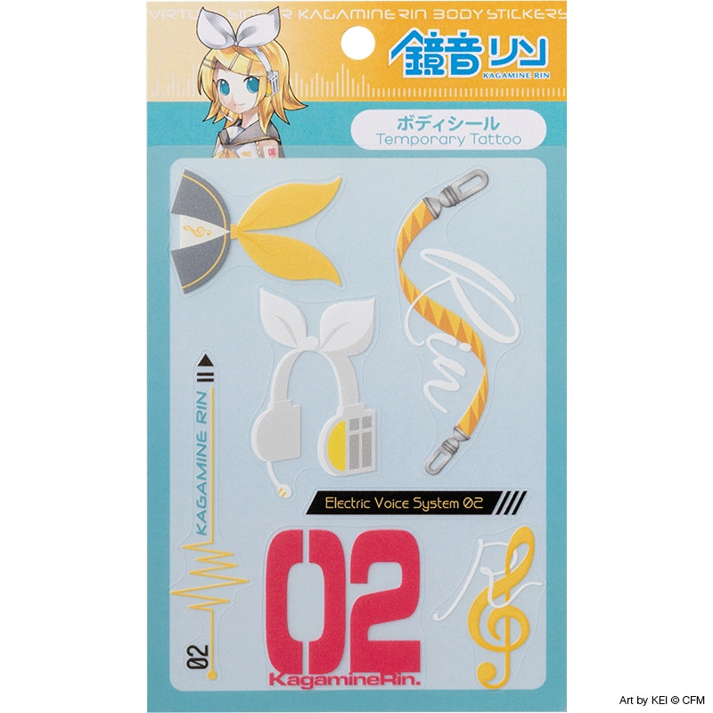 ピアプロキャラクターズ ボディーシール 鏡音リン。商品写真。